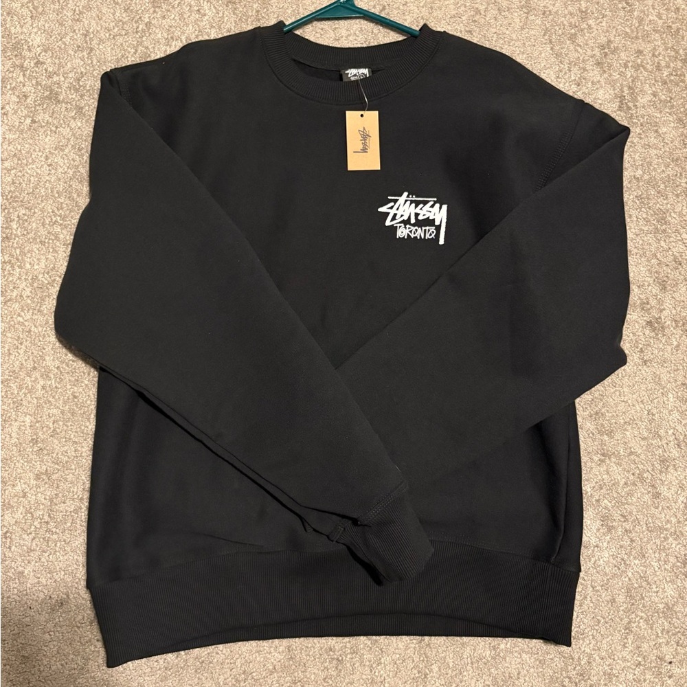 Stussy Men's Black Crewneck Sweater